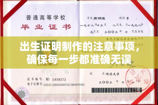 弋江出生证明制作的注意事项，确保每一步都准确无误
